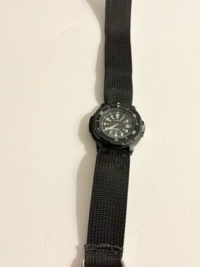 Alfex quartz watch Swiss model with 20 ATM water resistance black nylon strap